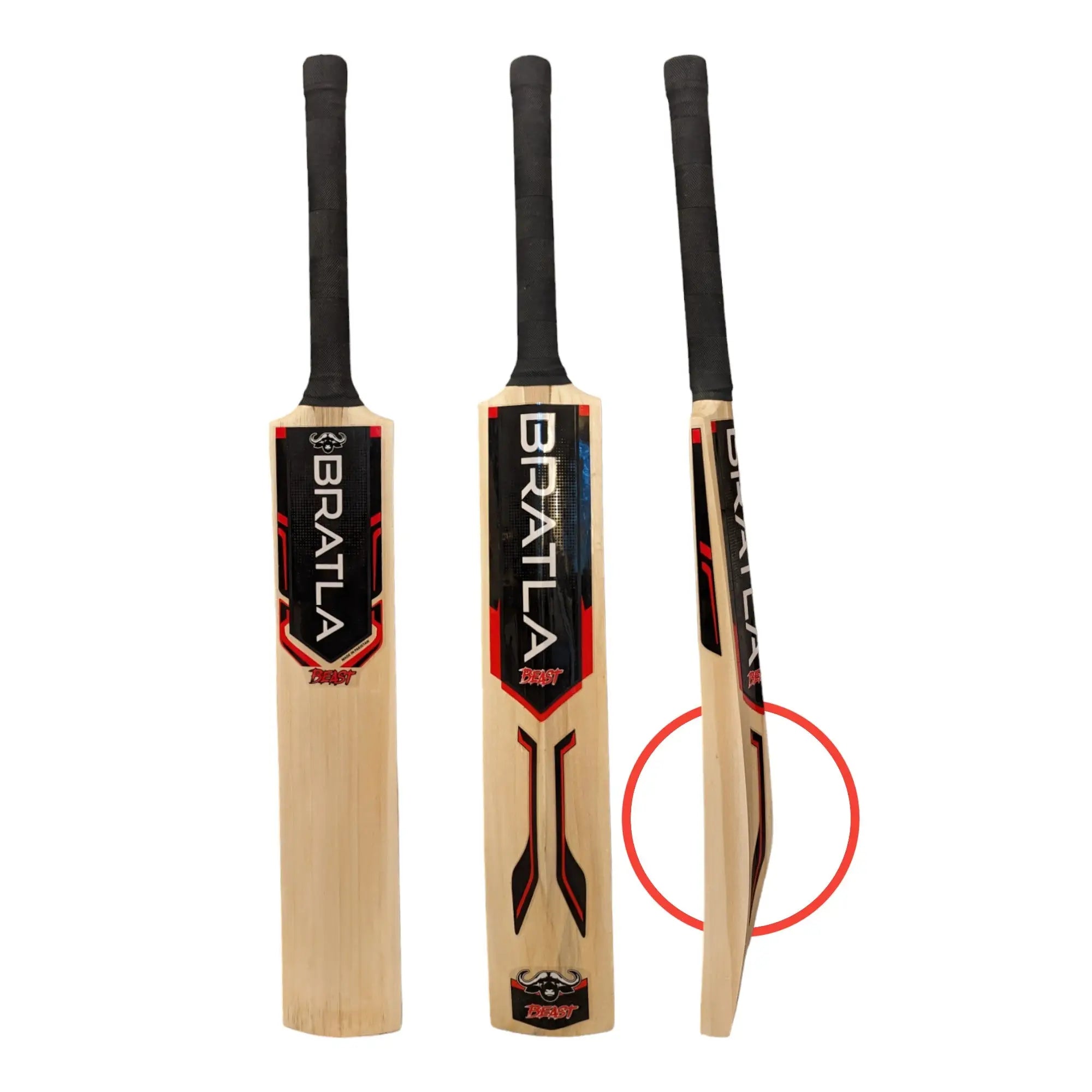 Bratla Buffalo Cricket Bat for Tape Tennis Soft Ball