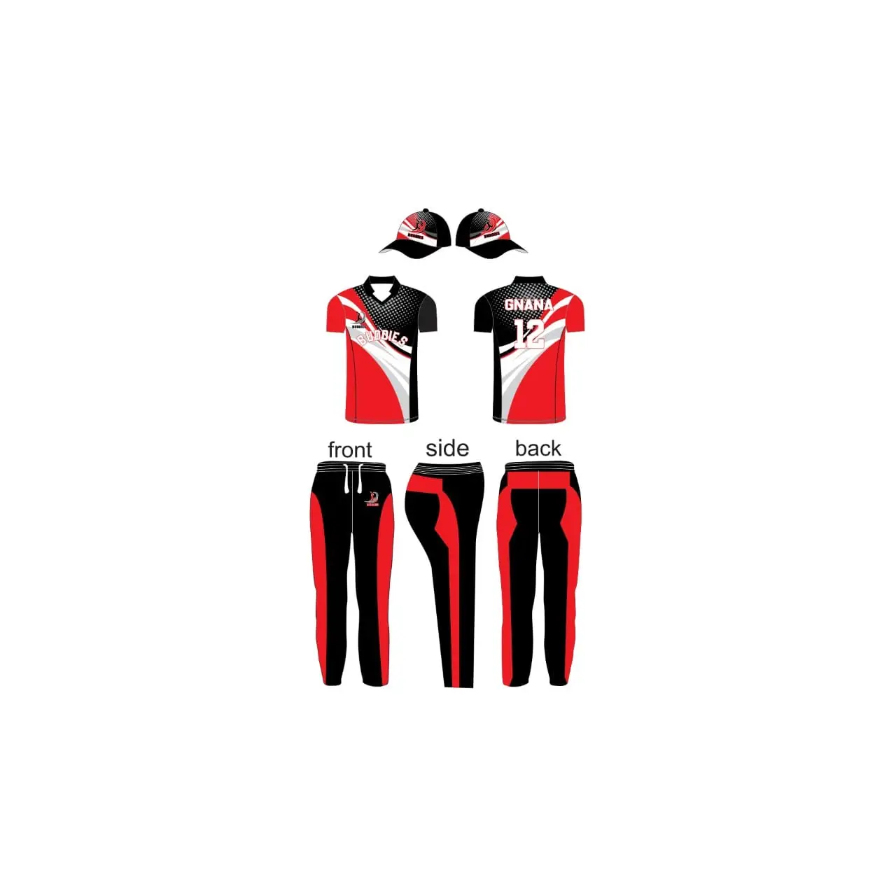 Red Black Cricket Jersey