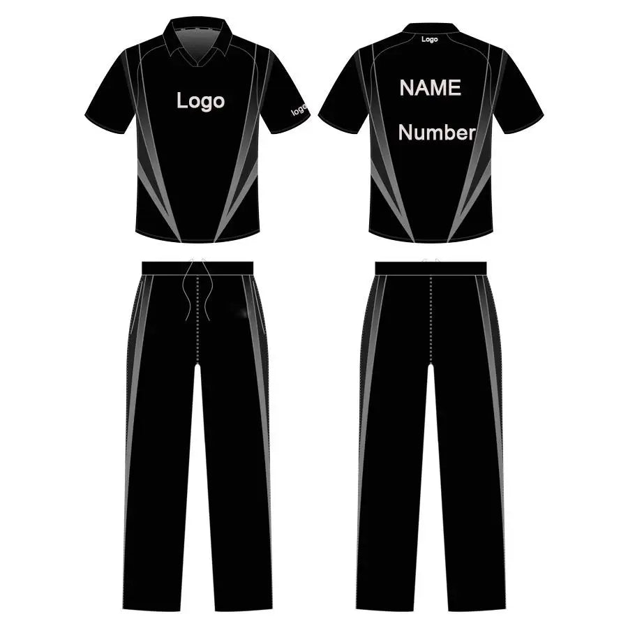 Black Cricket Uniform Jersey Kits Custom Made Color Clothing 2 Piece Set -  Cricket Best Buy