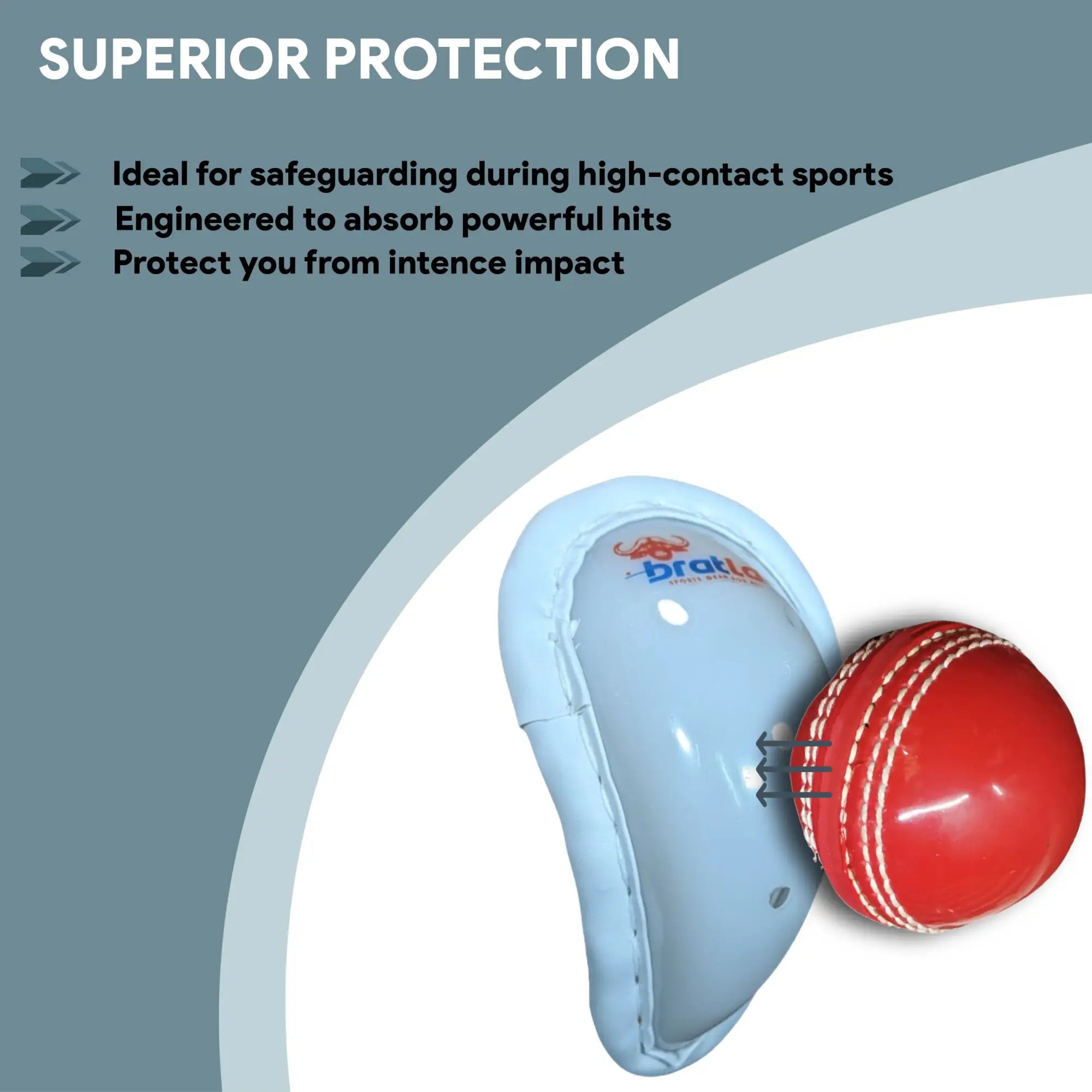 Bratla Pro Cricket Abdominal Guard Slip-in Groin Protector with Foam Casing - BODY PROTECTORS - ABDO GUARDS