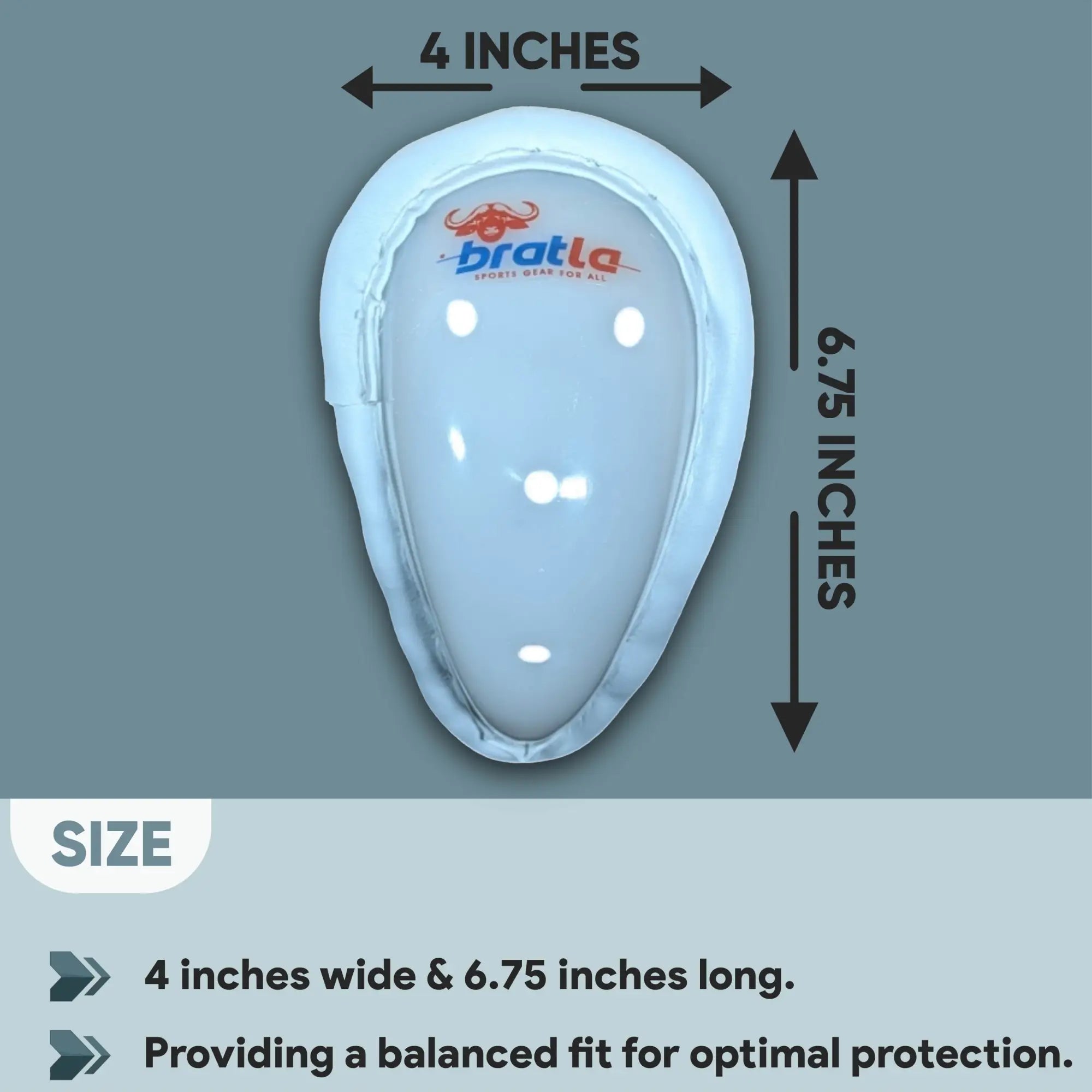 Bratla Pro Cricket Abdominal Guard Slip-in Groin Protector with Foam Casing - BODY PROTECTORS - ABDO GUARDS