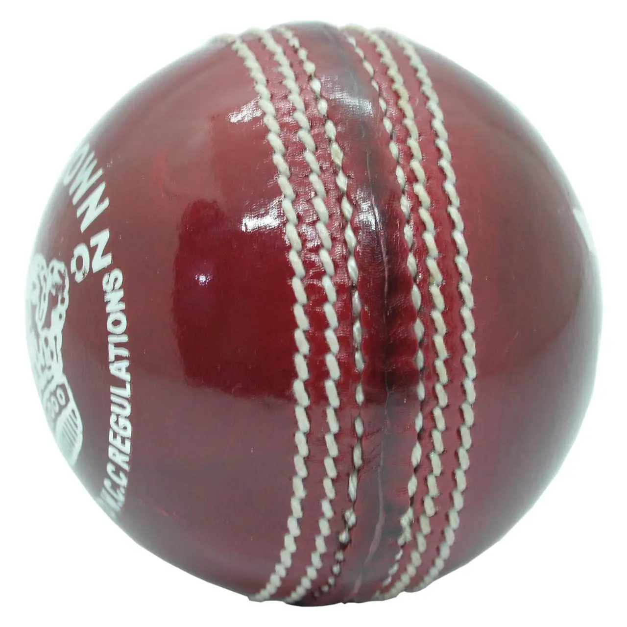 BT Red Cricket Ball - Pack of 6 Genuine Leather Cricket Balls for International Standard Cricket and Practice | Bat-Friendly Hard Cricket