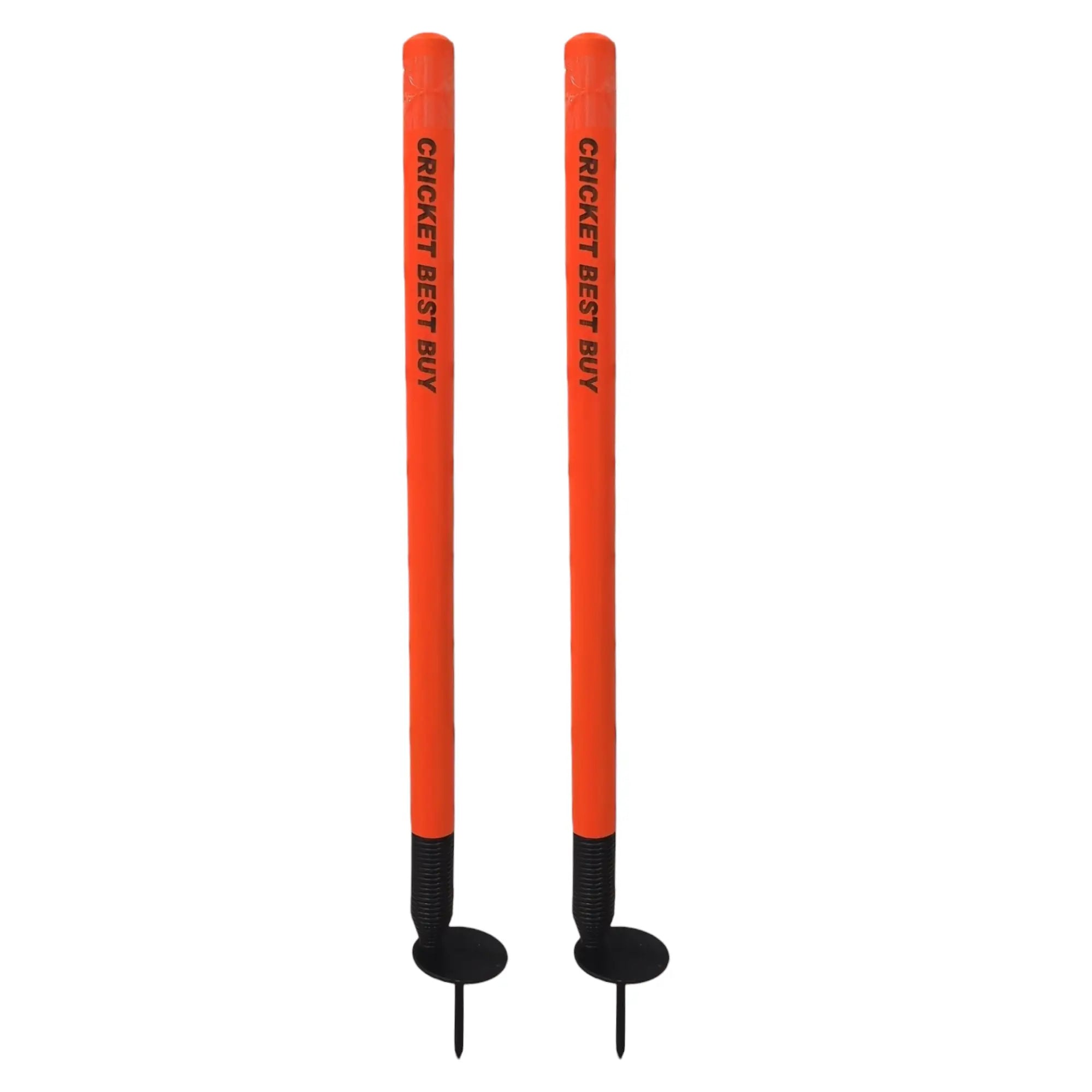 CBB Target Training Stump Wicket Metal Spring Loaded Orange Standard Full Size - Set of 2 - STUMPS