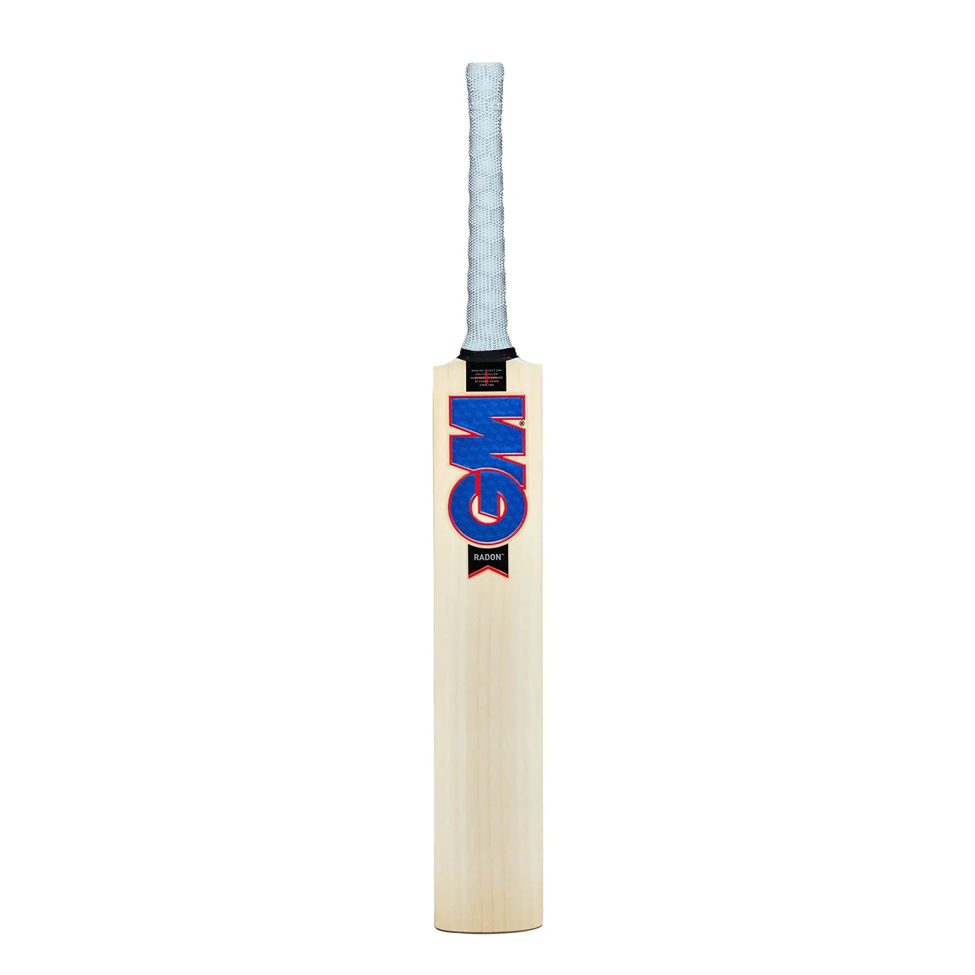 Gunn & Moore GM Cricket Bat | Radon | Prime English Willow | DXM ToeTek Grained DuraCover | Size 1 Suitable for Players 120-129cm / 3’