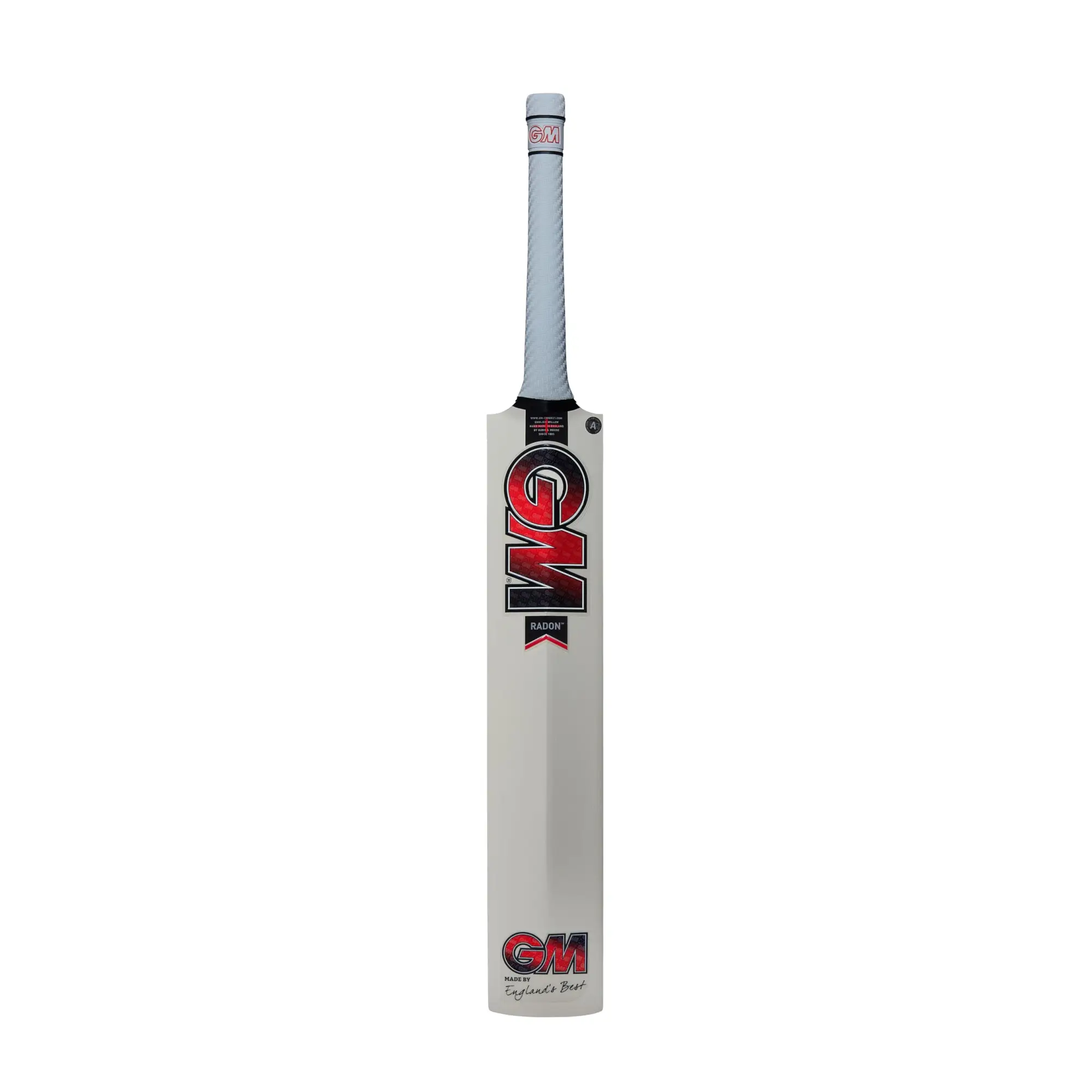 Gunn & Moore GM Cricket Bat | Radon | Prime English Willow | DXM ToeTek Grained DuraCover | Size 1 Suitable for Players 120-129cm / 3’