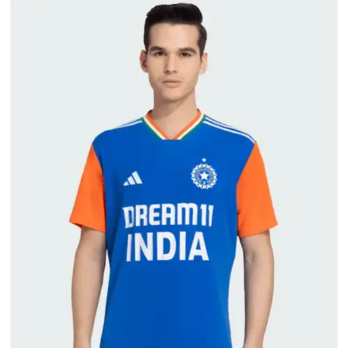 Indian Cricket Team Shirt Jersey ODI Kit Official Fan Shirt (Indian Sizes) - Small - Team Shirt