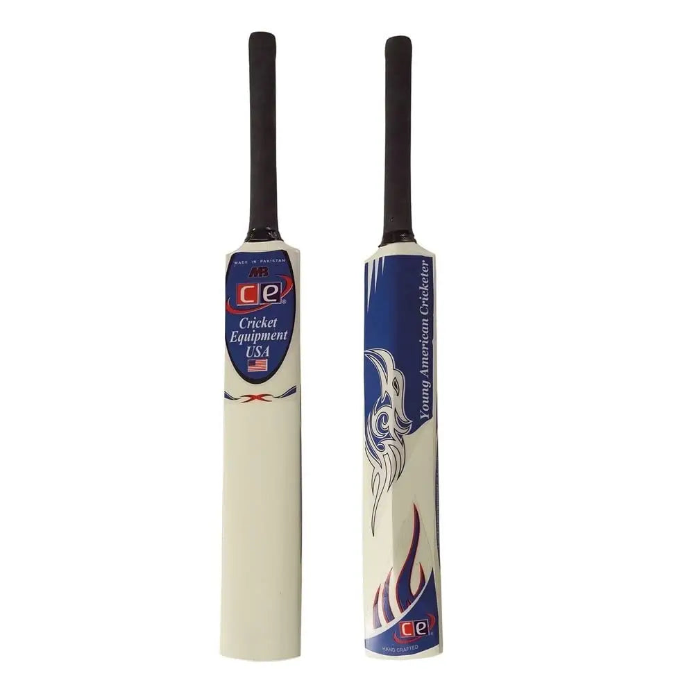 Junior Cricket Bat 4 Stumps Bail Tennis Ball Bag Gift Set Wooden Size 6 by CE (Junior 6)