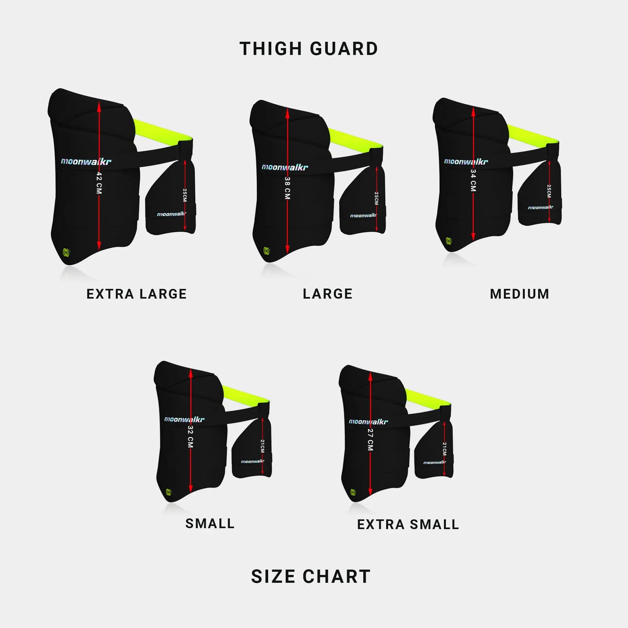 moonwalkr Cricket Thigh Guards 2.0 Lightweight Cricket Guard & Equipment Unisex Thigh Pads for Batter’s Height (5’9’’-6’2’’) Safeguarding