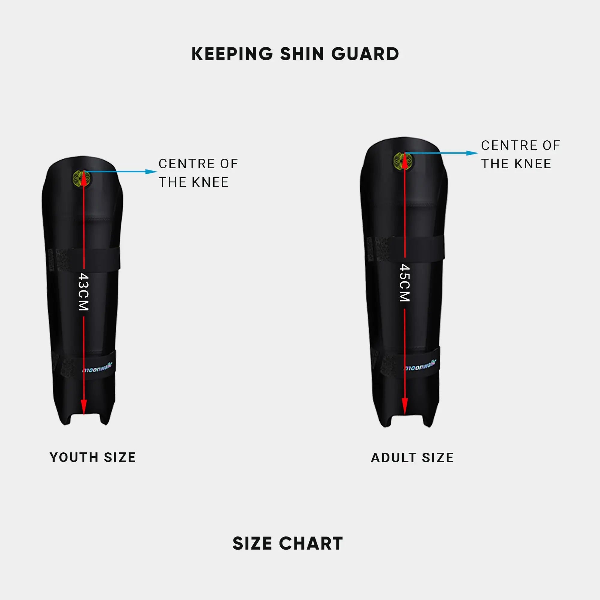 moonwalkr Cricket Wicket Keeping Shin Guards Cricket Guard for Keeper’s Height (5’4’’-6’6’’) Wicket Keeping Pads Super Slim Gear Comes