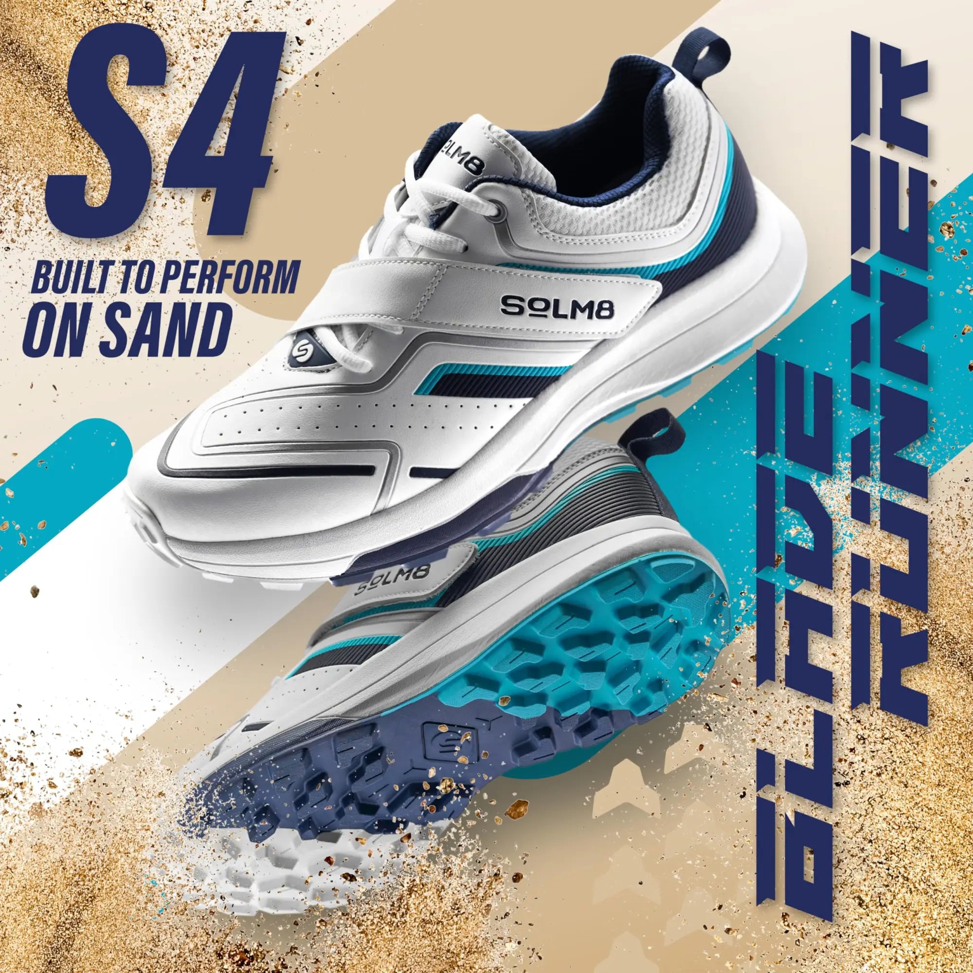 S4 Advance Cricket Shoes - Men’s Rubber Spikes for All-Round Performance (2024 Edition) - FOOTWEAR - RUBBER SOLE