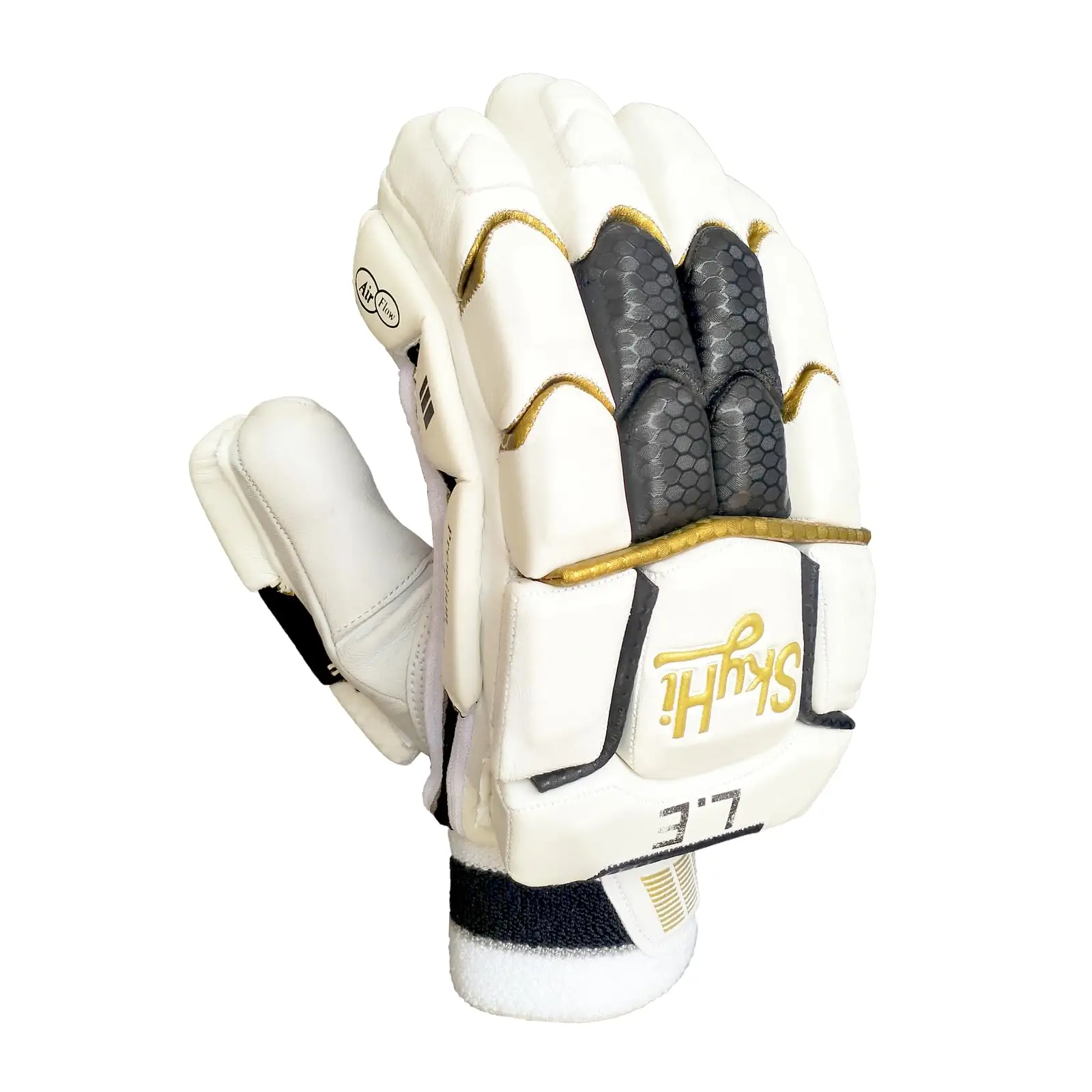 Skyhi Limited Edition Cricket Batting Gloves | Lighweight Leather Cricket Batting Gloves for Mens Right Hand and Left Hand Batsman (Left