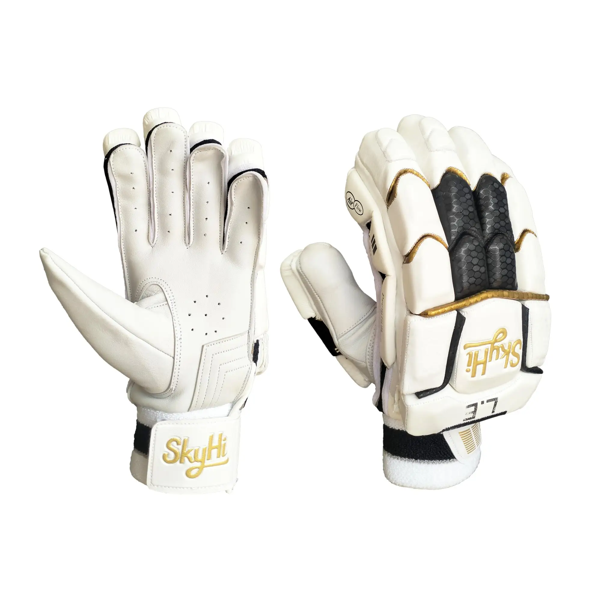 Skyhi Limited Edition Cricket Batting Gloves | Lighweight Leather Cricket Batting Gloves for Mens Right Hand and Left Hand Batsman (Left