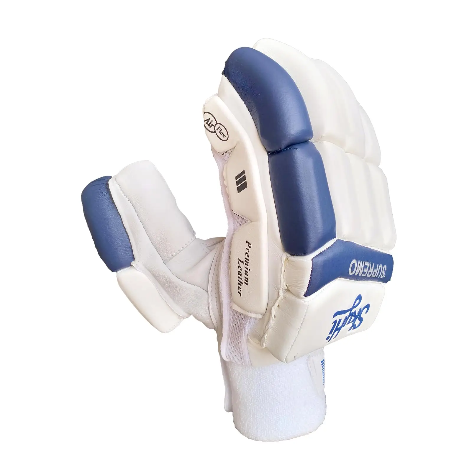 Skyhi Supremo Cricket Batting Gloves for Batsman Split Fingers Stylish Design Comfortable Grip PVC Thumb Patch & Breathable mesh