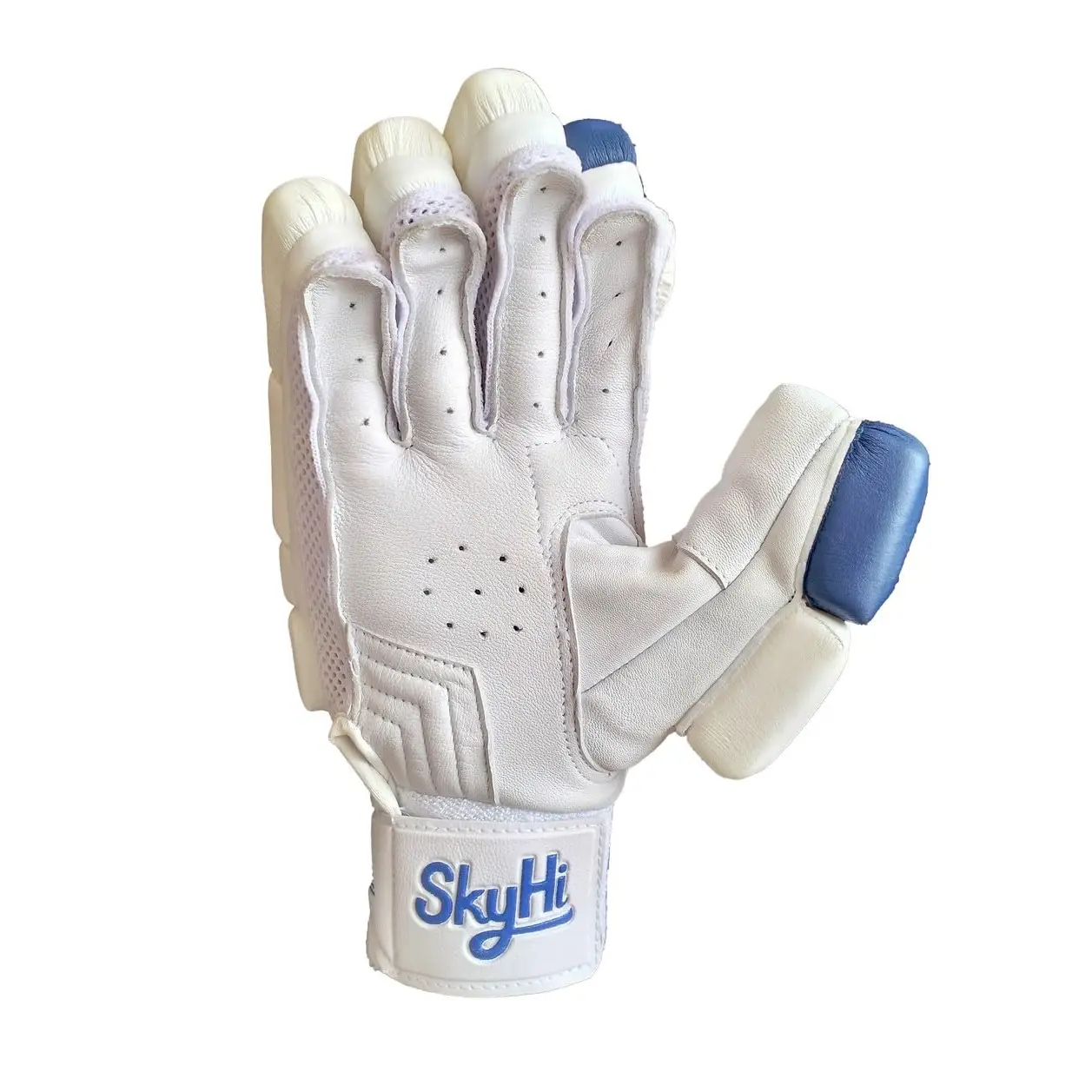 Skyhi Supremo Cricket Batting Gloves for Batsman Split Fingers Stylish Design Comfortable Grip PVC Thumb Patch & Breathable mesh