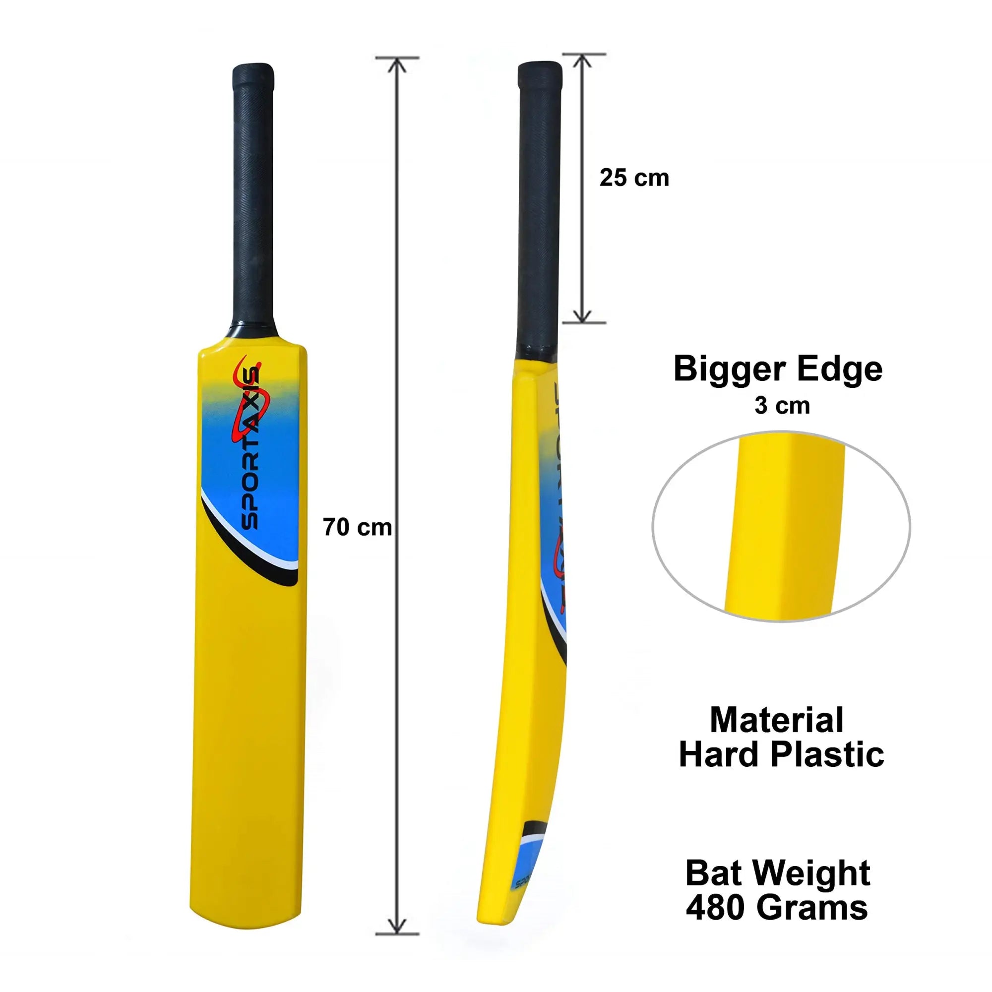 SPORTAXIS Premium Backyard Cricket Set - Beach Cricket - Set Includes 1 Bat 2 Balls Stumps with Stand & Bails - Comes with Carry Bag