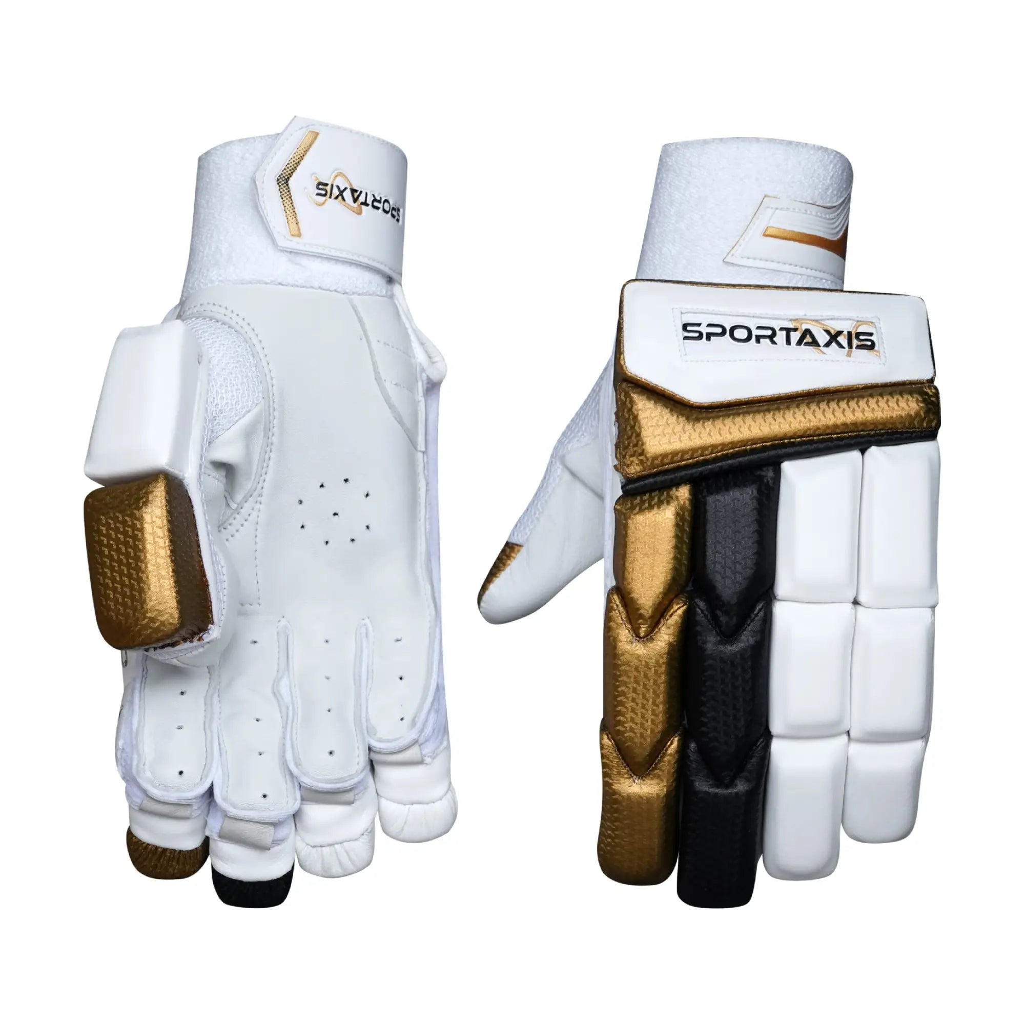 SPORTAXIS Premium Cricket Batting Gloves for Batsman Split Fingers Stylish Design Comfortable Grip PVC Thumb Patch and Breathable mesh