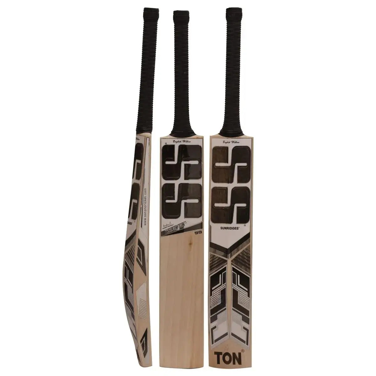 SS Cricket Master 99 English Willow Cricket Bat - Full Size for Adults Short Handle - Bat Cover Included