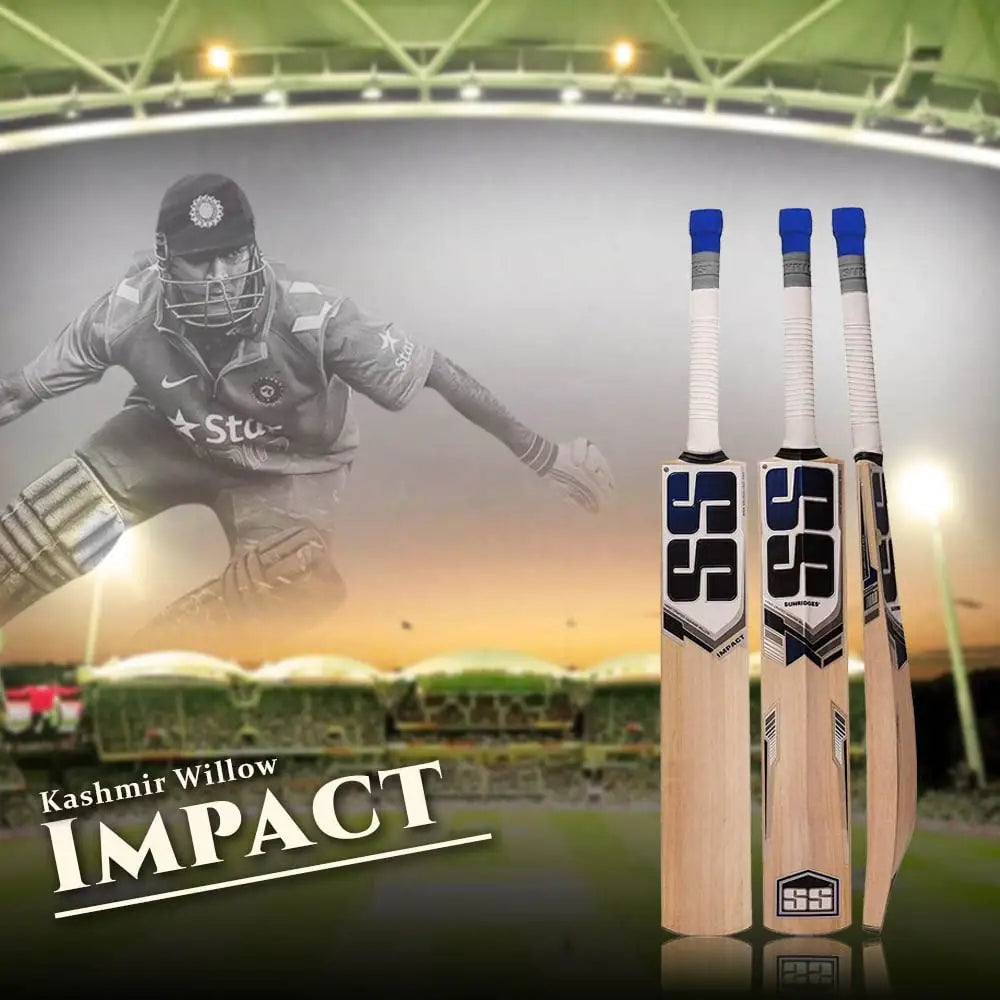 SS Kashmir Willow Leather Ball Cricket Bat Exclusive Cricket Bat for Adult Full Size with Full Protection Cover (Impact)