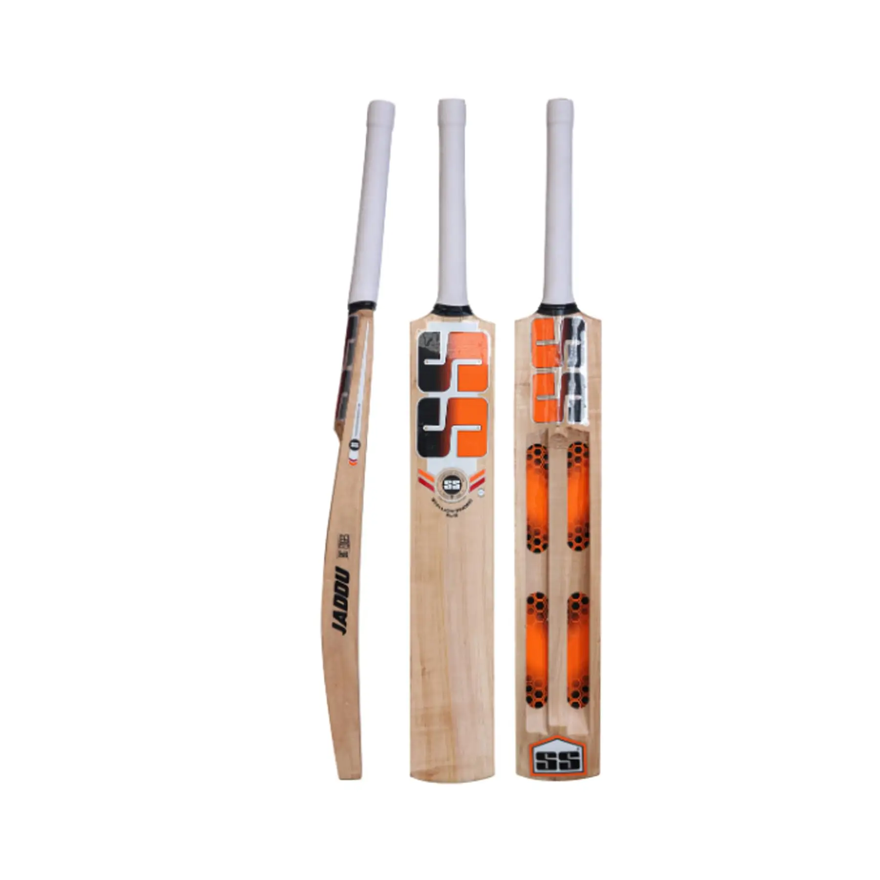 SS Sunridges SS Premium Cricket Kashmir Willow Leather Ball Cricket bat ’ Adult Size - Short Handle (Bat Cover Included) - Jaddu