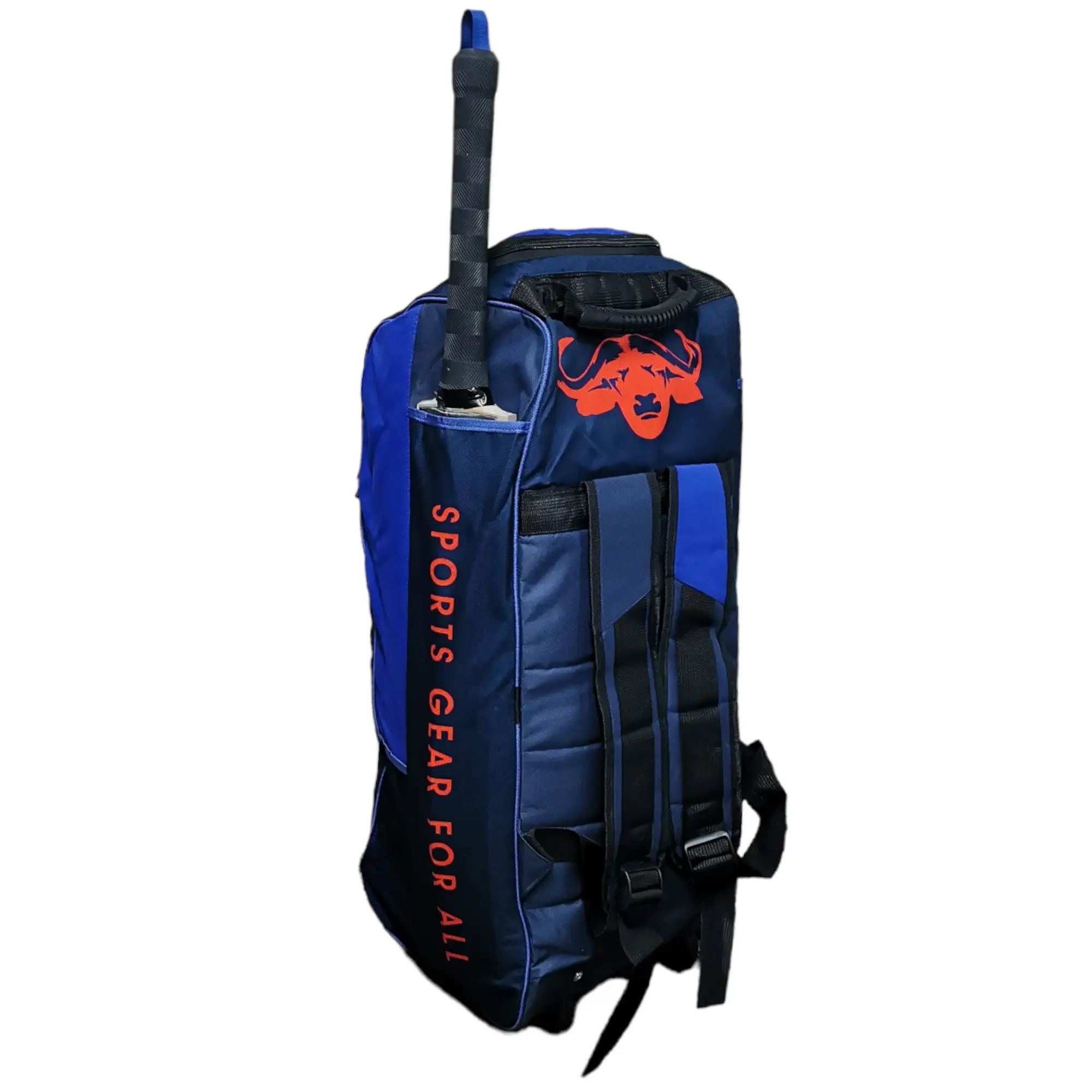 Bratla Pro Cricket Kit Bag Duffle Wheelie for Junior Cricketers Navy/Blue - BAG - PERSONAL