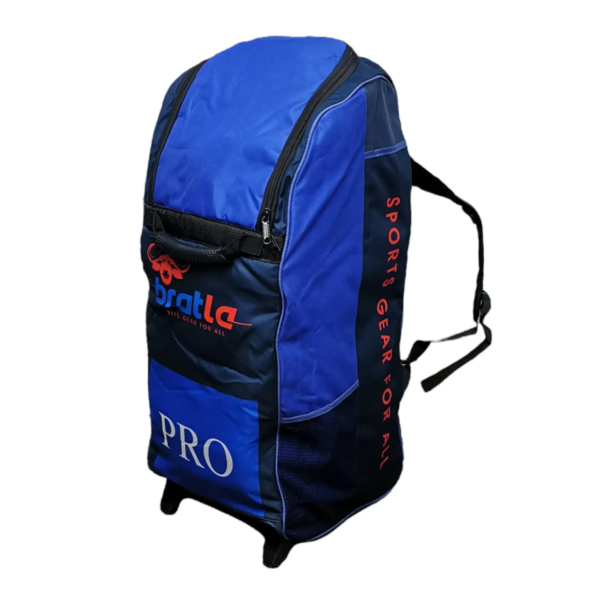 Bratla Pro Cricket Kit Bag Duffle Wheelie for Junior Cricketers Navy/Blue - BAG - PERSONAL