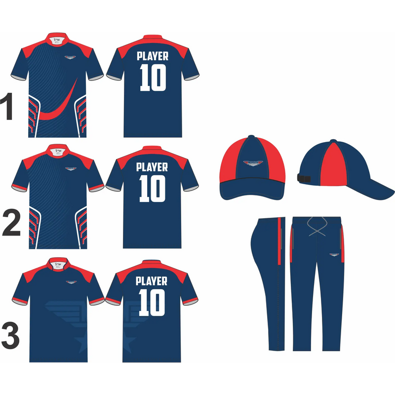 Soccer Red & Blue Jersey Player-03