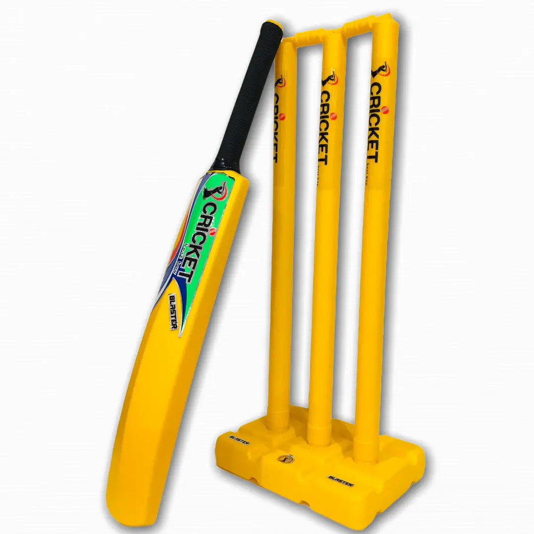 Cricket Plastic Set Yellow Blaster Beach Set Bat Balls Stumps and Bag - BATS - CRICKET SETS