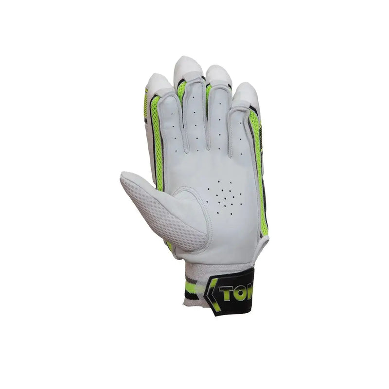 WHITE/GREEN BATTING GLOVES